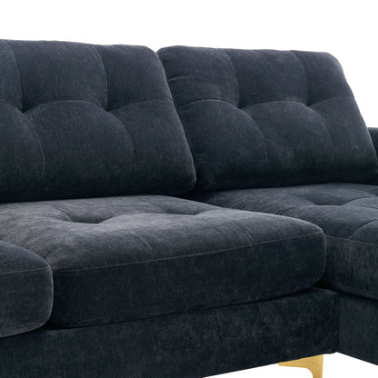Modern Convertible Sectional Sofa and Ottoman