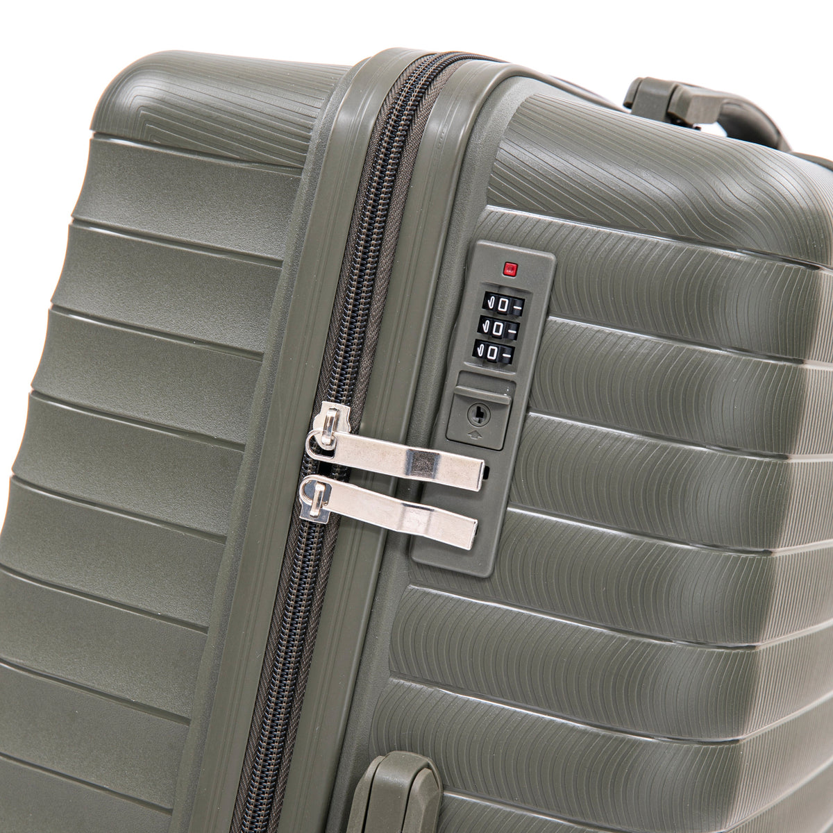 4-piece green hard-shell spinner luggage by HouseOfZazla with built-in lock and zipper on Tampa Home & Garden Store
