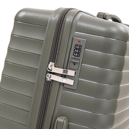 4-piece green hard-shell spinner luggage by HouseOfZazla with built-in lock and zipper on Tampa Home & Garden Store