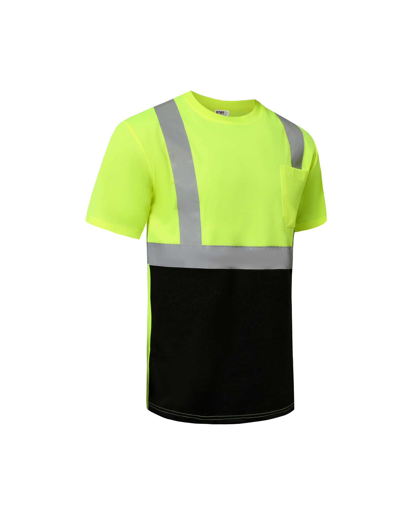 Kiwi High Visibility ANSI/ISEA 107-2020, Type R, Class 2 Two Tone Neon Short Sleeve Safety Shirt [74000]