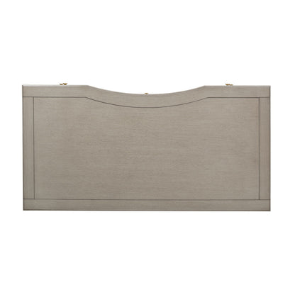Dauphin 5 Drawer Executive Desk gray solid rubber hardwood by HouseOfZazla on Tampa Home & Garden Store