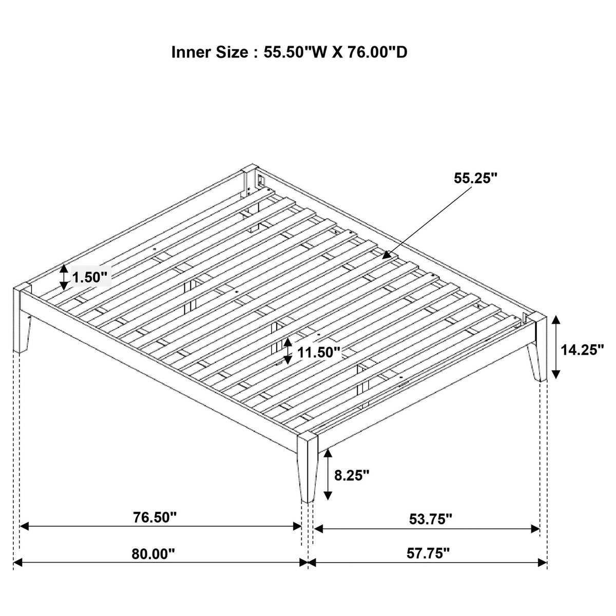 Modern Platform Bed With a Solid Wood Frame