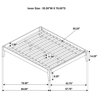 Modern Platform Bed With a Solid Wood Frame