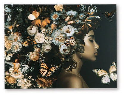 Valfer Wall Art Orange Black White Butterflies