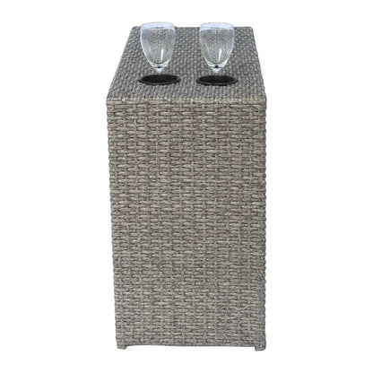 Outdoor Wicker Sectional with Weather Cushions