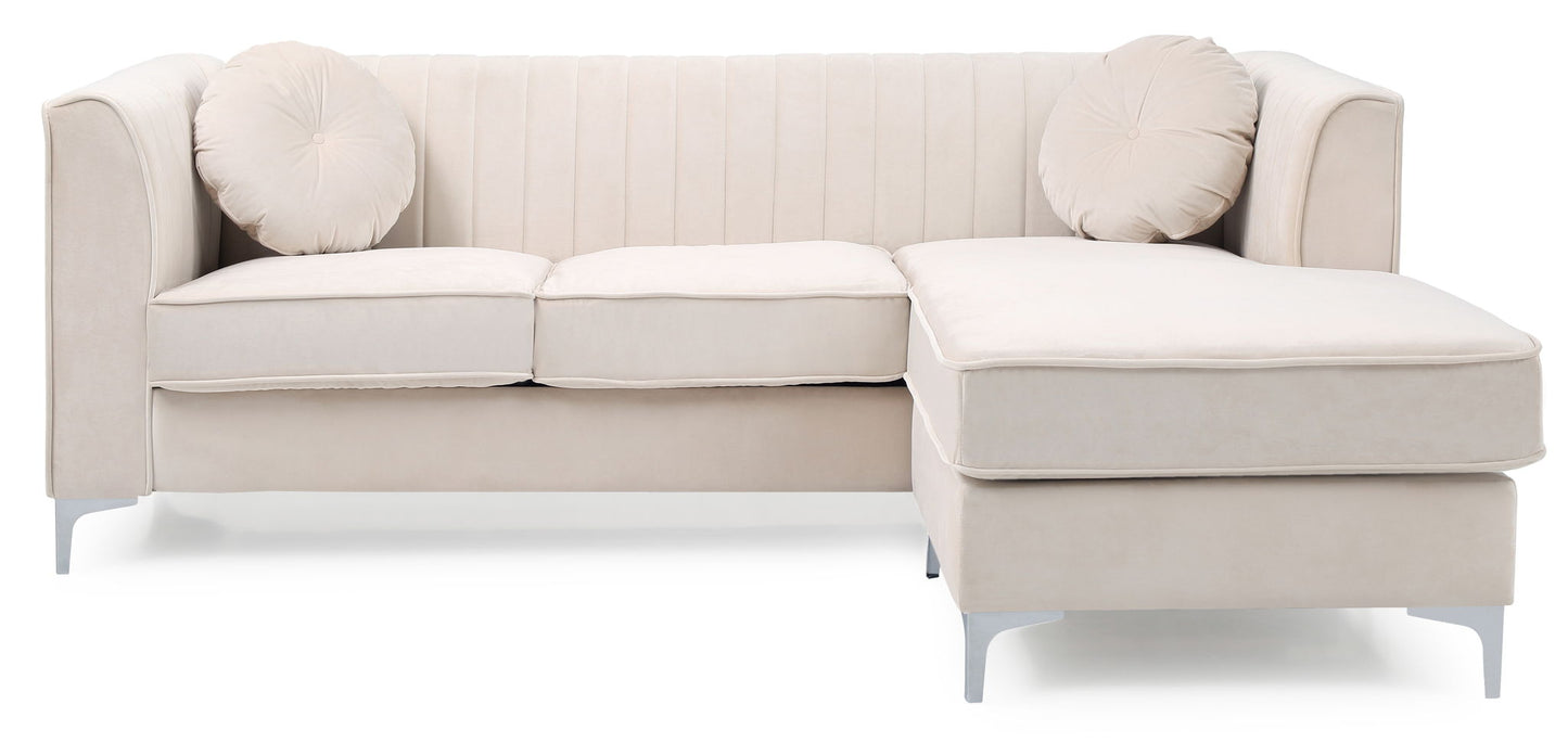 Delray Micro Suede Sofa and Chaise Lounger