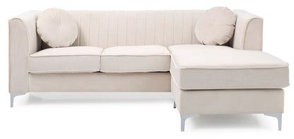 Delray Micro Suede Sofa and Chaise Lounger