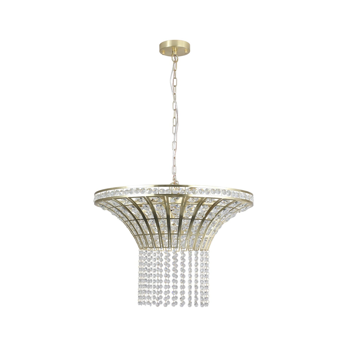 8-Light 23.6" Wide Crystal Waterfall Chandelier (Bulb Not Included)