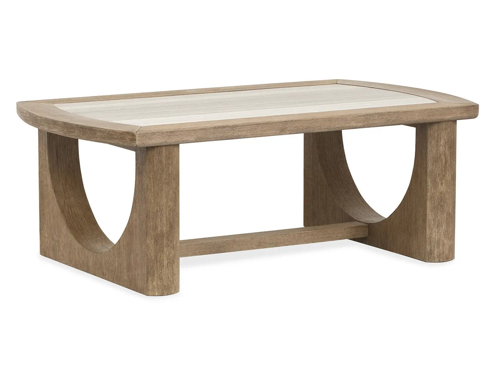 Bradford rectangular end table by Unique Piece Furniture; light two-tone top with curved legs on Tampa Home & Garden Store