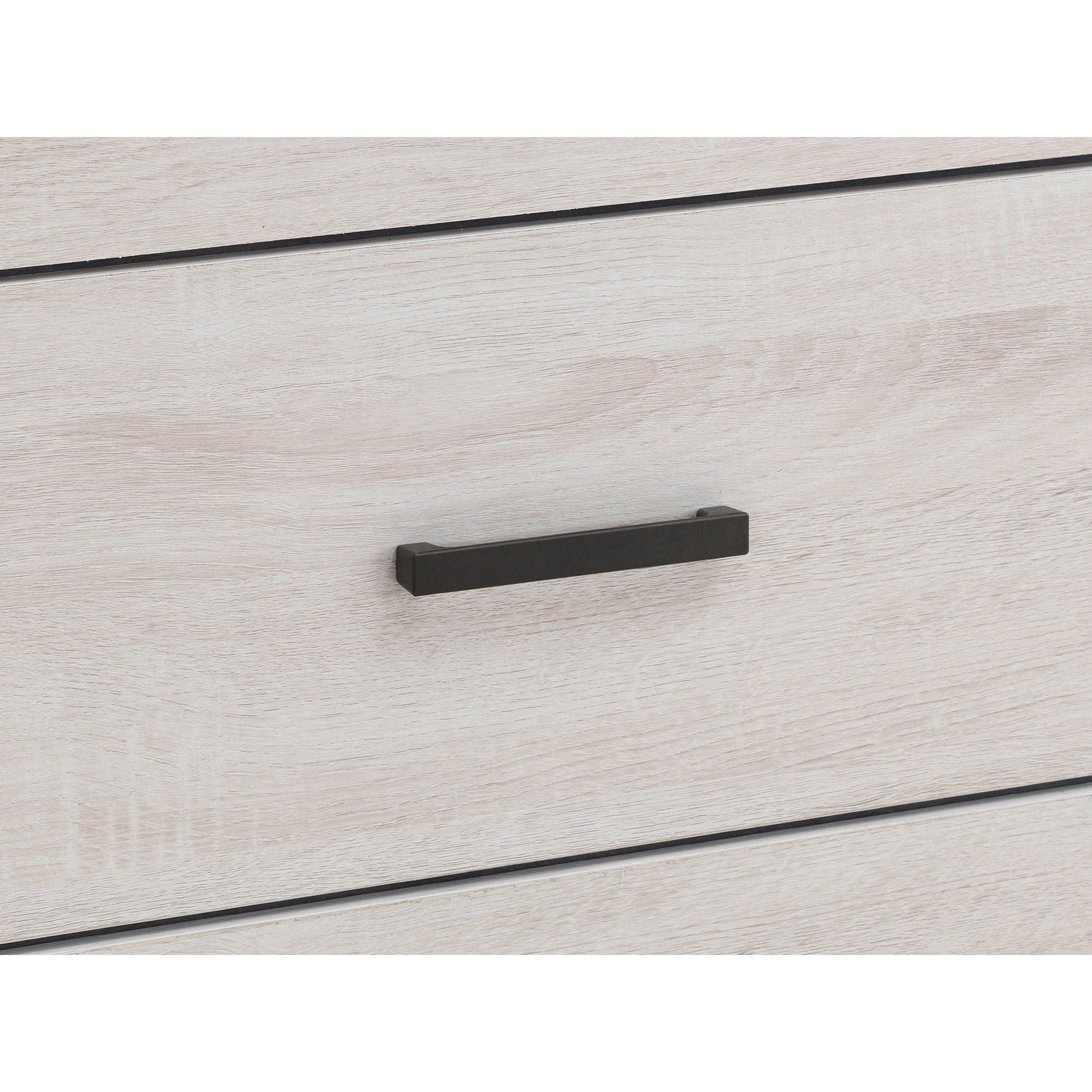 Geary slatted headboard panel bedroom set light oak with black handles by HouseOfZazla on Tampa Home & Garden Store