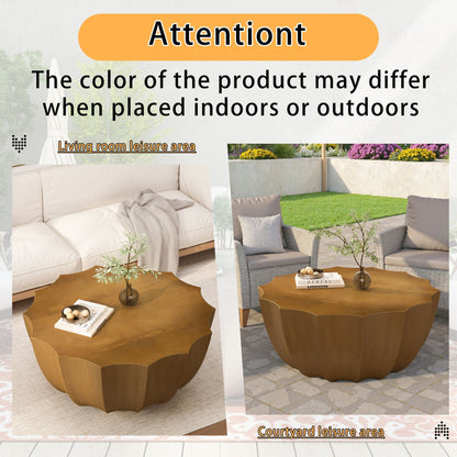 Modern Round Coffee Table for Patio or Deck