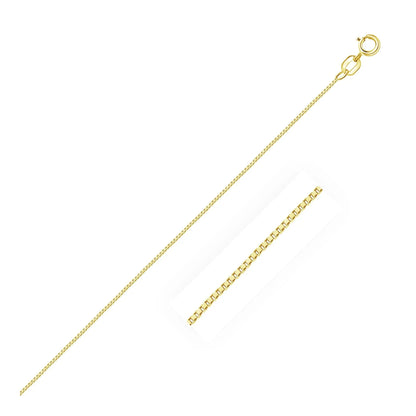 10k Yellow Gold Classic Box Chain Necklace 0.60 mm by Bids.com with a round spring clasp on Tampa Home & Garden Store