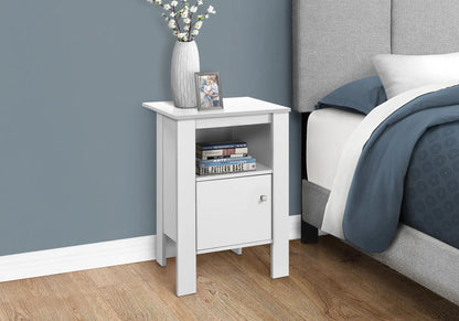 Accent Nightstand With Storage and Transitional