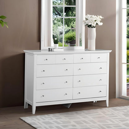 Elegant Casual Dresser with Real Wood Veneers white finish with mirror by HouseOfZazla on Tampa Home & Garden Store