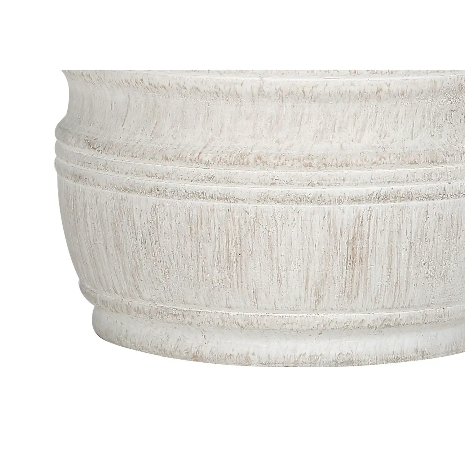 Table lamp base in cream resin with carved rings Unique Piece Furniture on Tampa Home & Garden Store