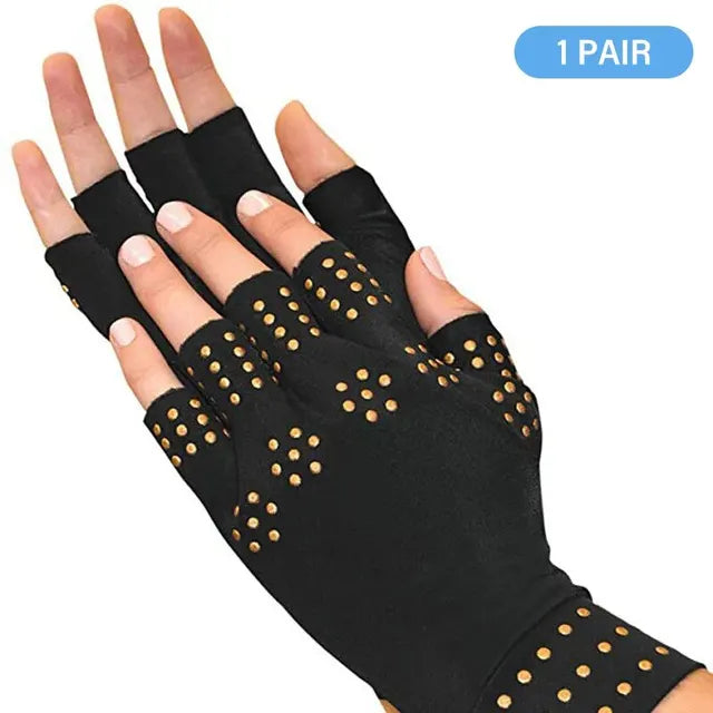 1 Pair Magnetic Therapy Gloves Wrist Support Arthritis Pain Relief Heal Joints Braces Supports Health Sport Care Hand Massager - Tampa Home & Garden Store