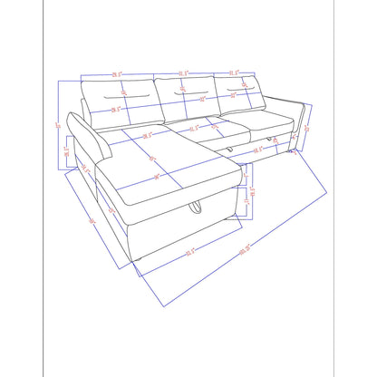 Montana Gray Contemporary Sofa Bed and Storage