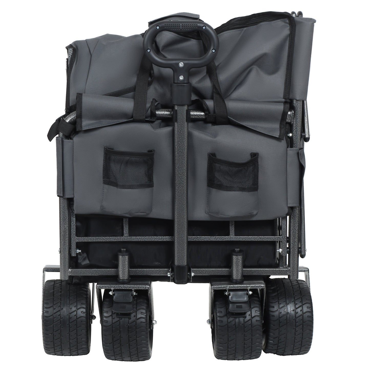 3-in-1 folding wagon cart with bench and storage, HouseOfZazla outdoor wagon with six wheels on Tampa Home & Garden Store