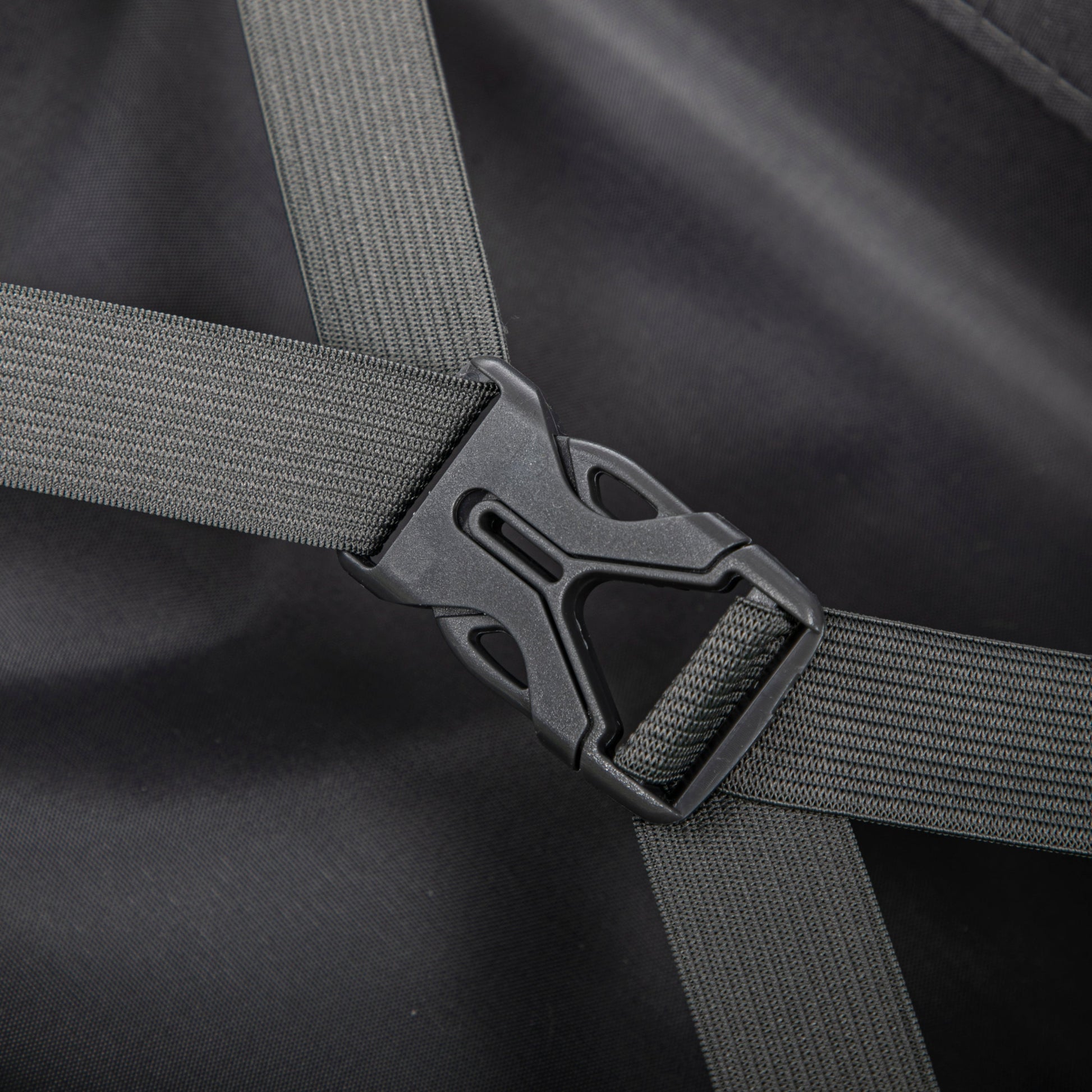 2-piece PC Spinner Wheel Luggage Set strap close-up on black fabric on Tampa Home & Garden Store