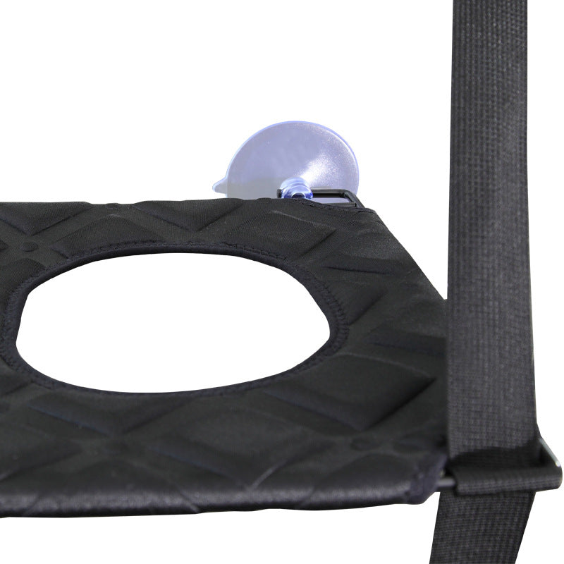 Cat hammock window bed in black quilted fabric with suction cup mount for indoor cats on Tampa Home & Garden Store