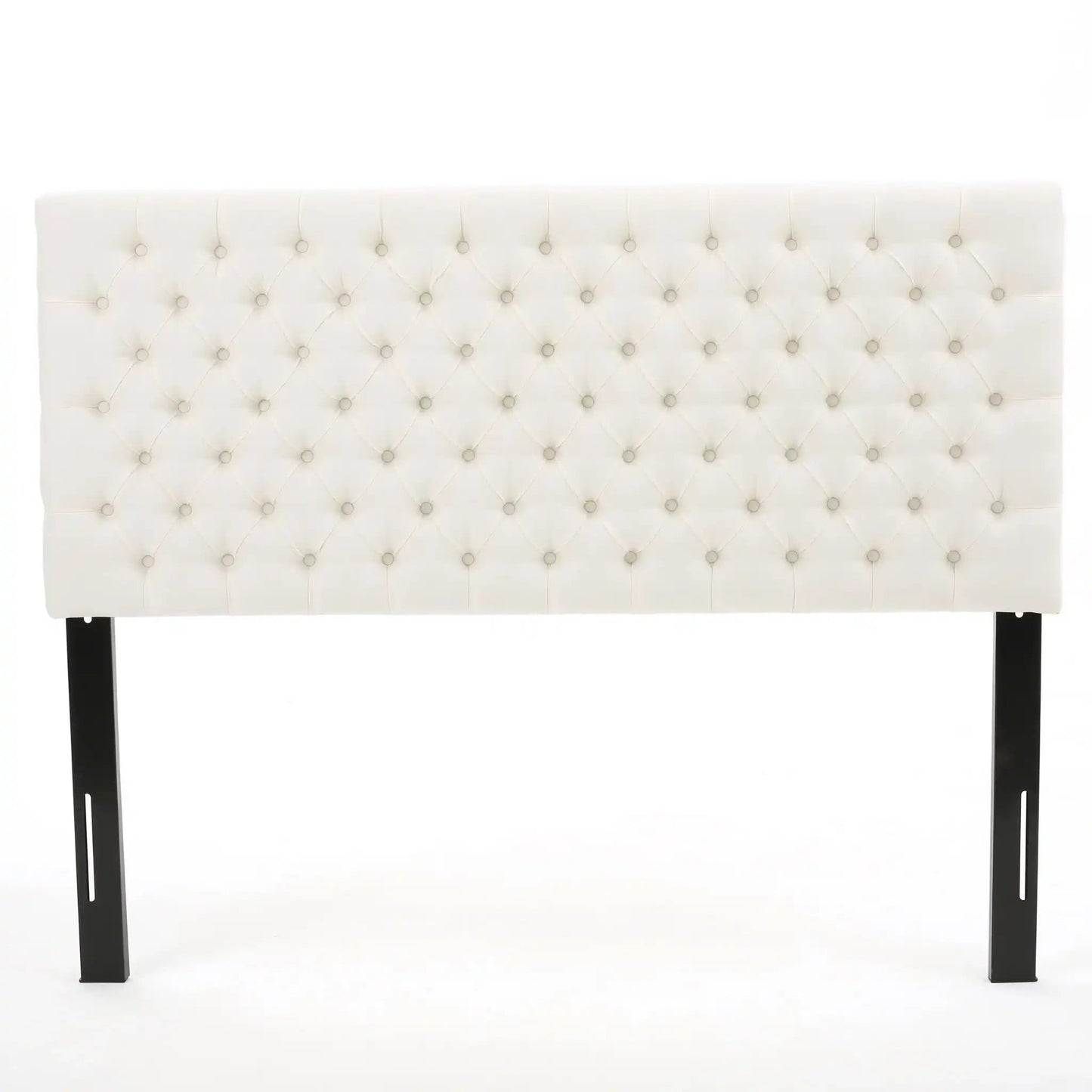 Annecy Contemporary Upholstered Headboard white tufted fabric with diamond tufting HouseOfZazla on Tampa Home & Garden Store