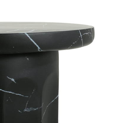 Outdoor Lightweight Concrete Marble Side Table