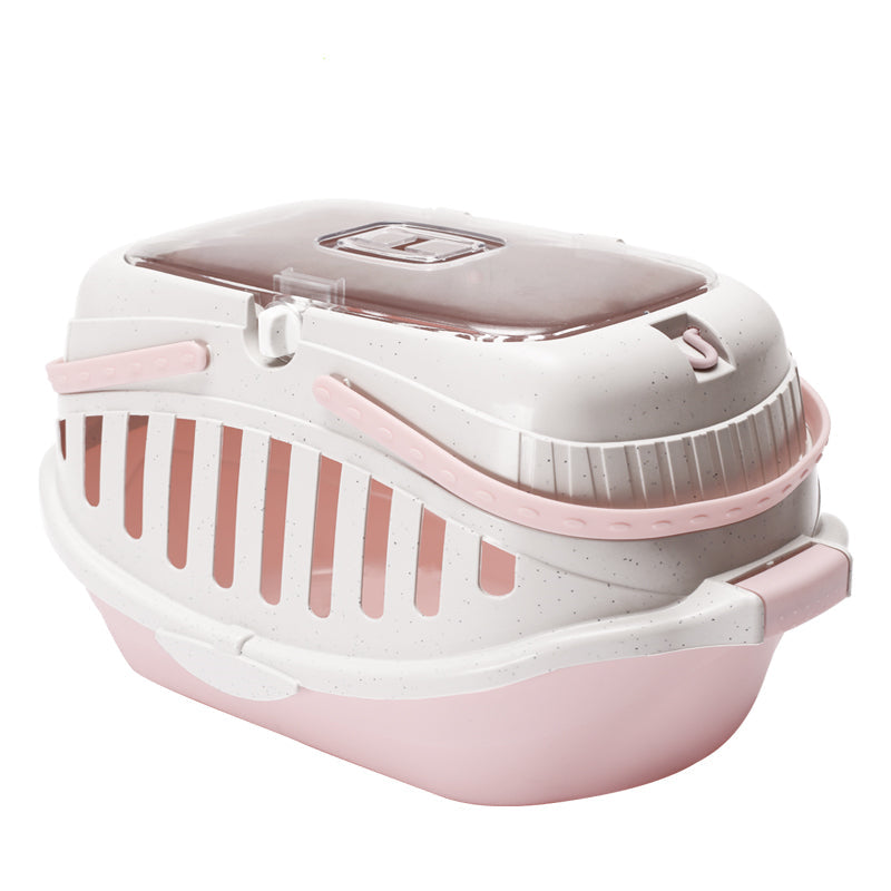 Portable small pet carrying basket white pink vented plastic for birds Sell My Stuff on Tampa Home & Garden Store