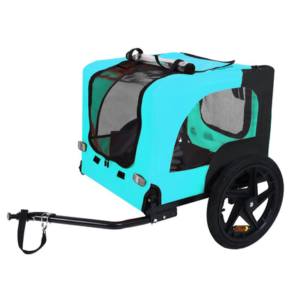 Pet Bike Trailer Dog Cart turquoise exterior with mesh windows by HouseOfZazla on Tampa Home & Garden Store