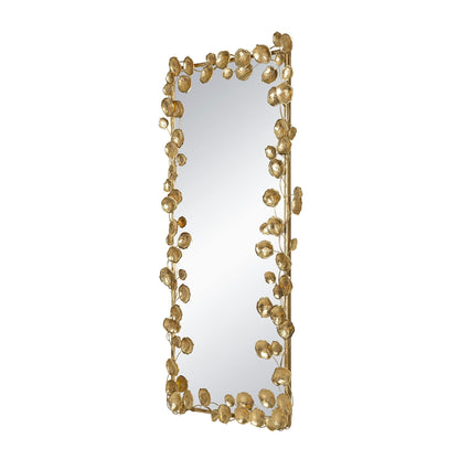 Full Length Mirror with Gold Leaf Accents, gold vine frame, HouseOfZazla floor mirror on Tampa Home & Garden Store