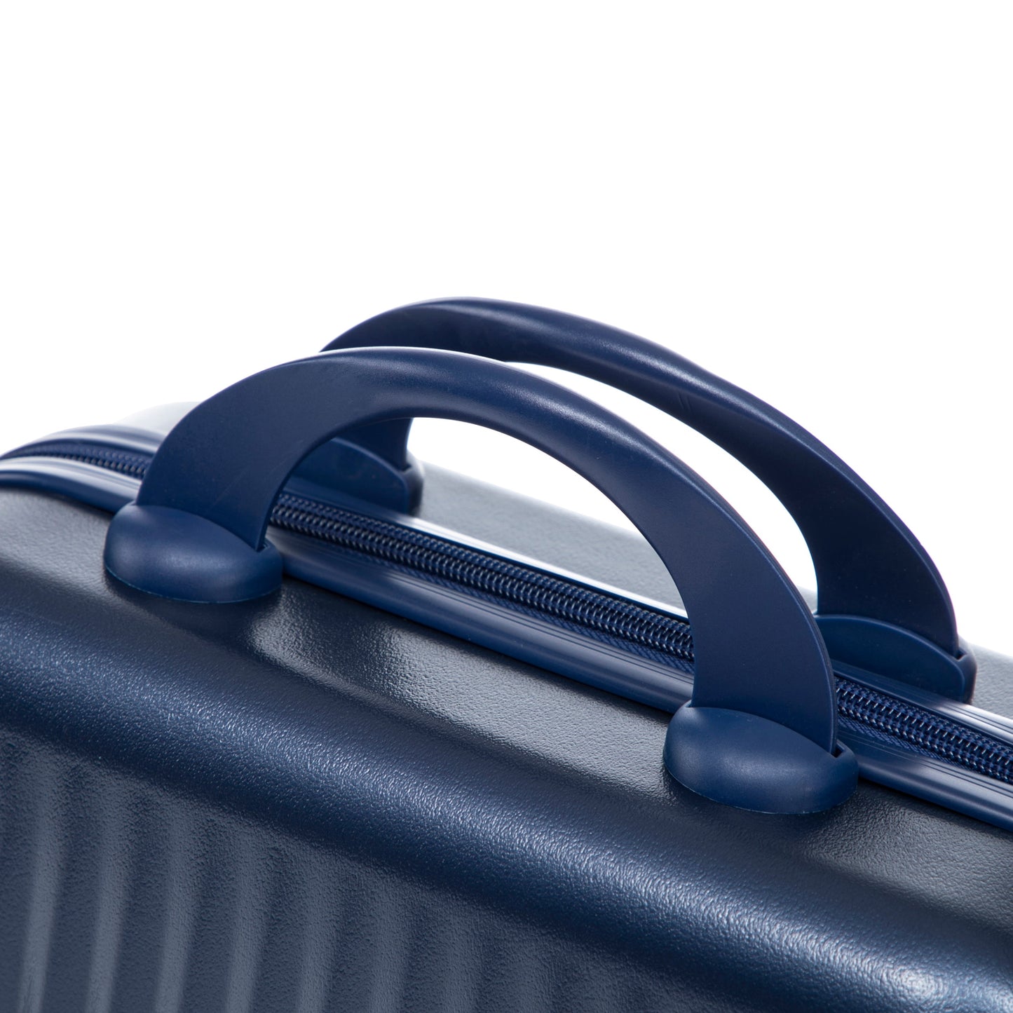 2-piece ABS spinner luggage set by HouseOfZazla navy blue with curved handles on Tampa Home & Garden Store