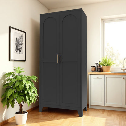 Shapely Doors Cabinet metal storage cabinet with doors and adjustable shelves in dark charcoal on Tampa Home & Garden Store