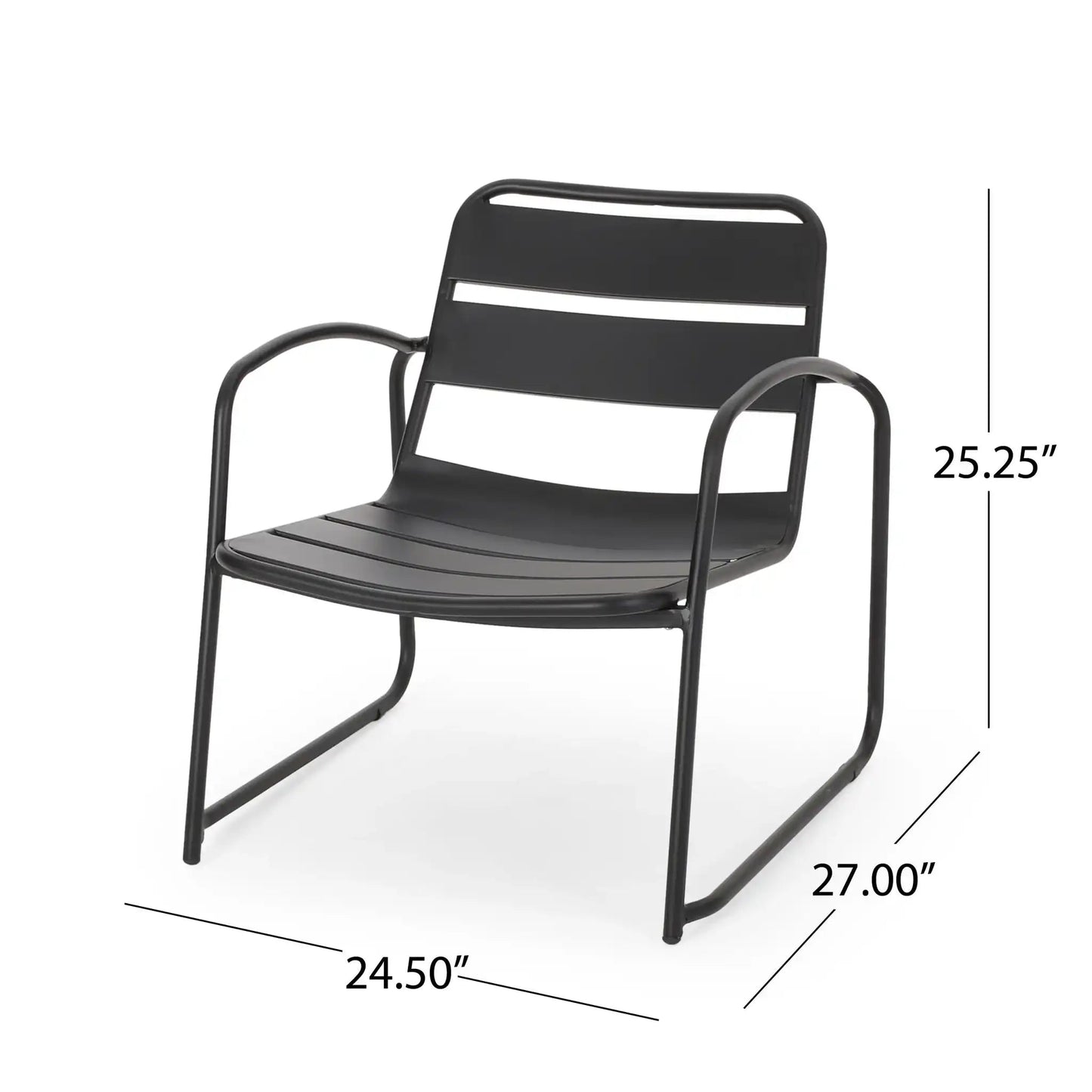 Conrad Outdoor Chair by HouseOfZazla, black metal patio arm chair on Tampa Home & Garden Store