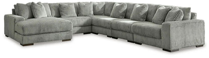 Lindyn Sectional Sofa with Cord Upholstery