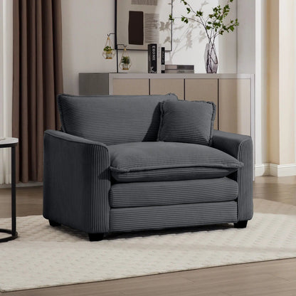 Modern Classic Fabric Single Chair deep seat with pillow in charcoal gray Unique Piece Furniture on Tampa Home & Garden Store