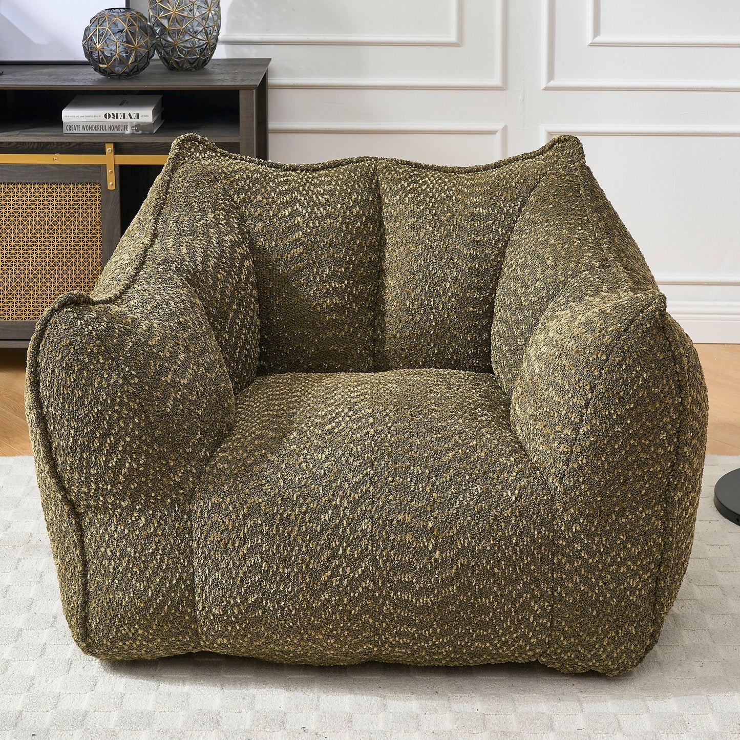Chenille Arm Chairs, HouseOfZazla, brown, 3-piece, resilient foam on Tampa Home & Garden Store
