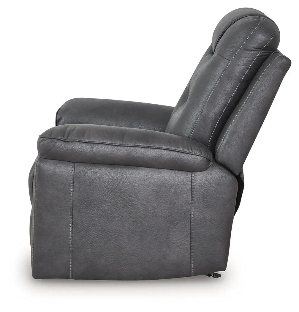 Stockworth Rocker Recliner gray faux leather with plush cushions by Unique Piece Furniture on Tampa Home & Garden Store