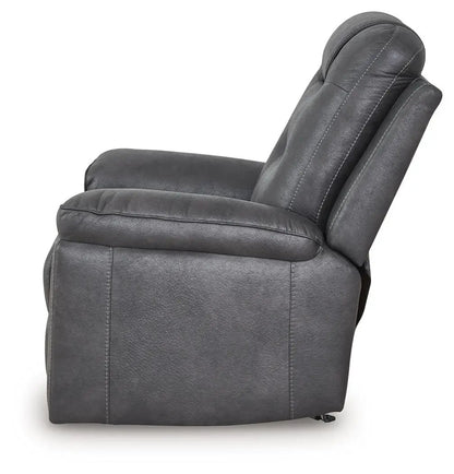 Stockworth Rocker Recliner gray faux leather with plush cushions by Unique Piece Furniture on Tampa Home & Garden Store