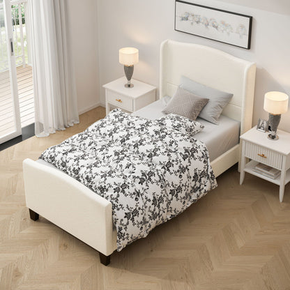 Sturdy Platform Bed Frame and a Padded Headboard
