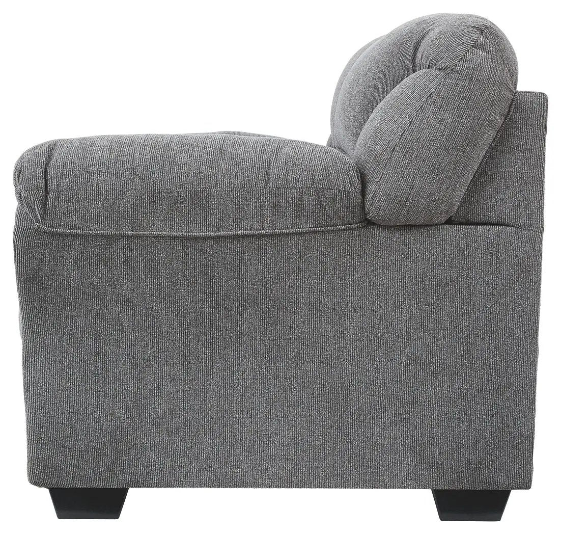 Allmaxx Loveseat Pewter Gray with Divided Back