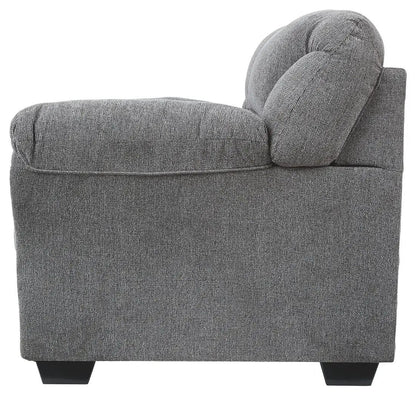 Allmaxx Loveseat Pewter Gray with Divided Back