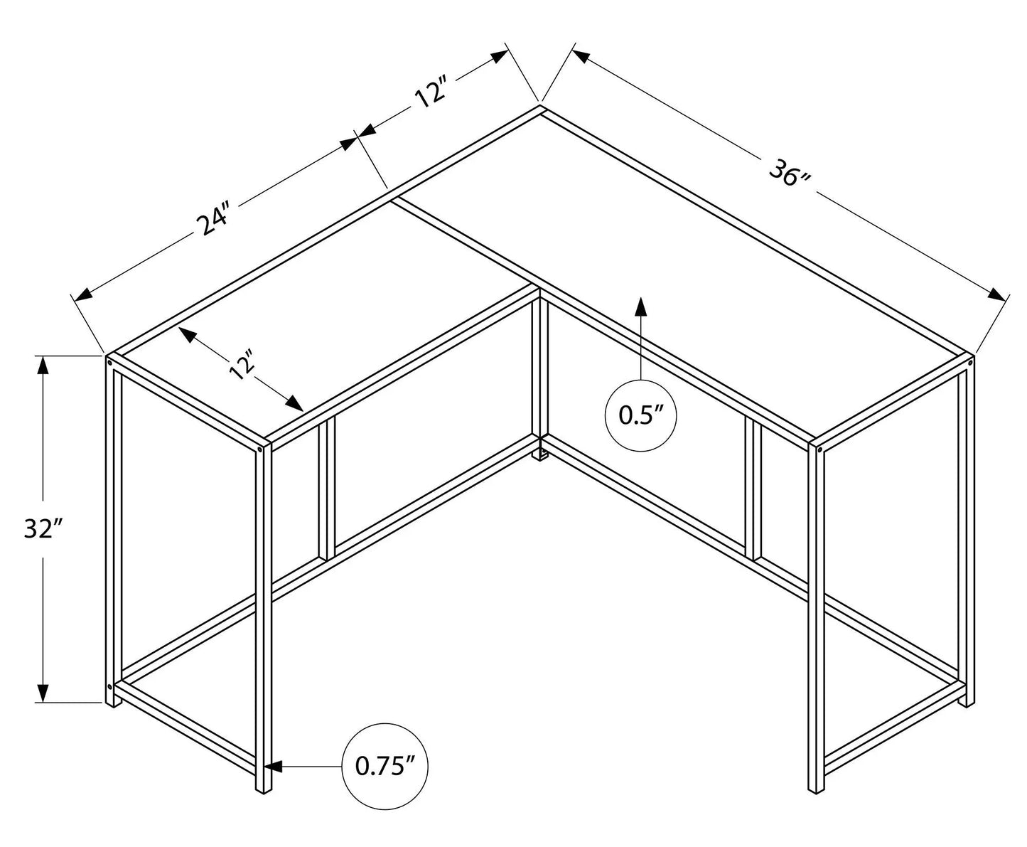 Corner Console Table With L Shaped Design