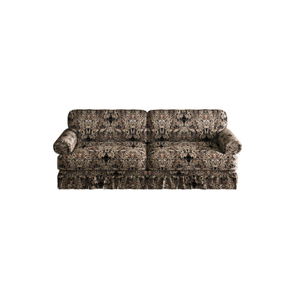 Comfortable Cloud Sofa with Rolled Arms in brown damask fabric, HouseOfZazla, 3-seat on Tampa Home & Garden Store