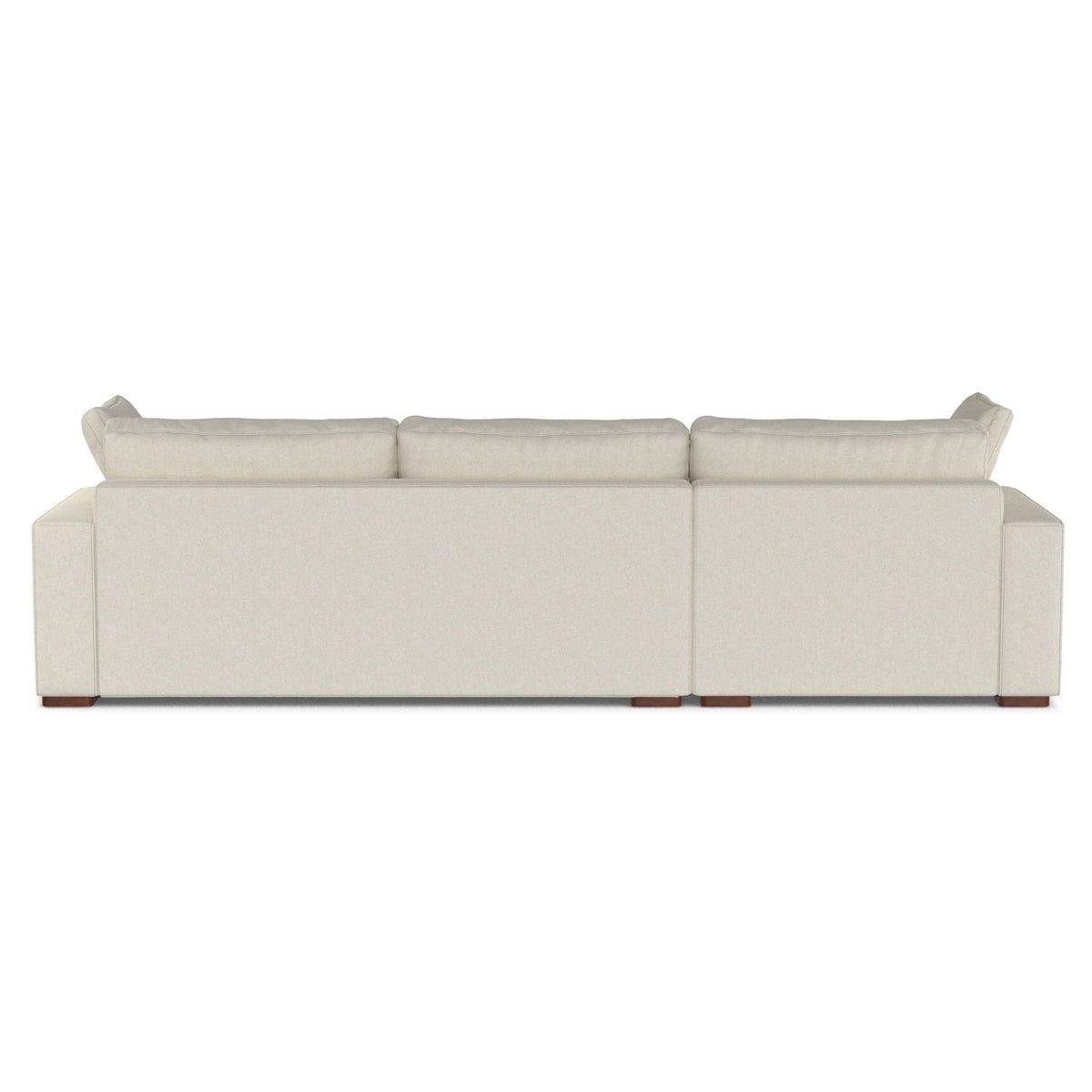 Charlie Upholstered Deep Seater Sectional Sofa beige fabric by HouseOfZazla stationary on Tampa Home & Garden Store