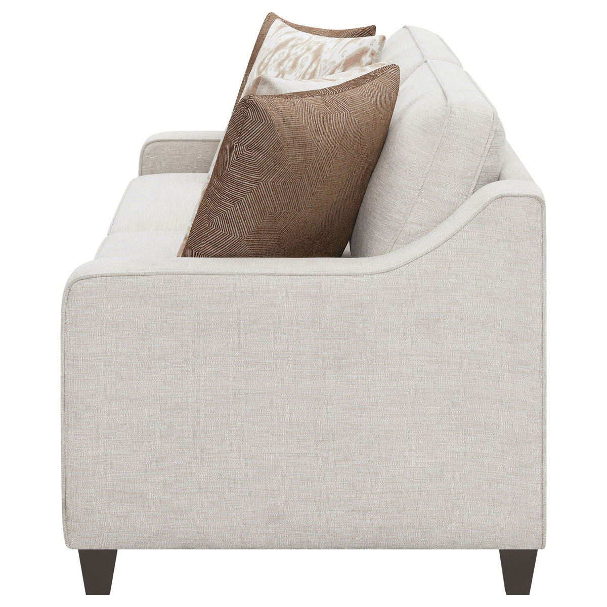 Mahaffey Upholstered Sofa and Beige Chenille