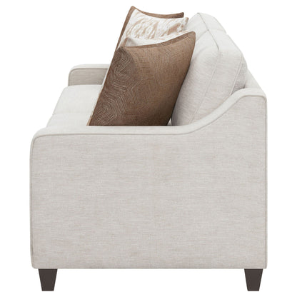Mahaffey Upholstered Sofa and Beige Chenille