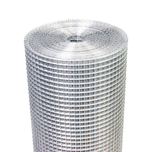 Galvanized hardware cloth roll silver steel wire mesh fence for garden and animal enclosures on Tampa Home & Garden Store