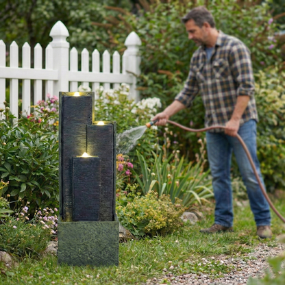 Modern 39 Inch Outdoor Water Fountain For Patio