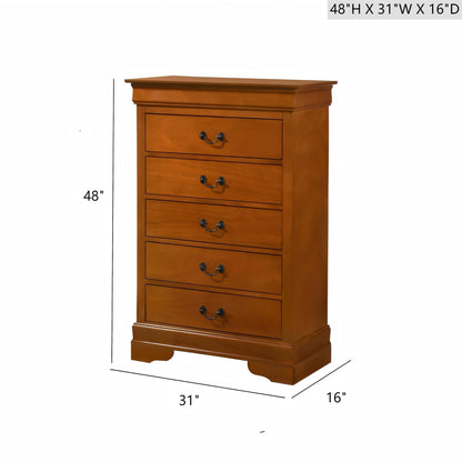 Louis Phillipe Accent Chest by HouseOfZazla, honey oak finish, classic accent table on Tampa Home & Garden Store