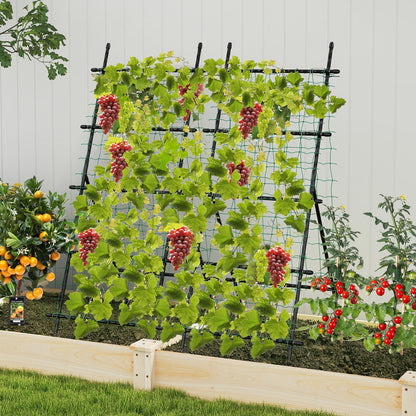 74 Inch Tall Garden Trellis for Flower Vine Vegetable Fruit Pea-Black