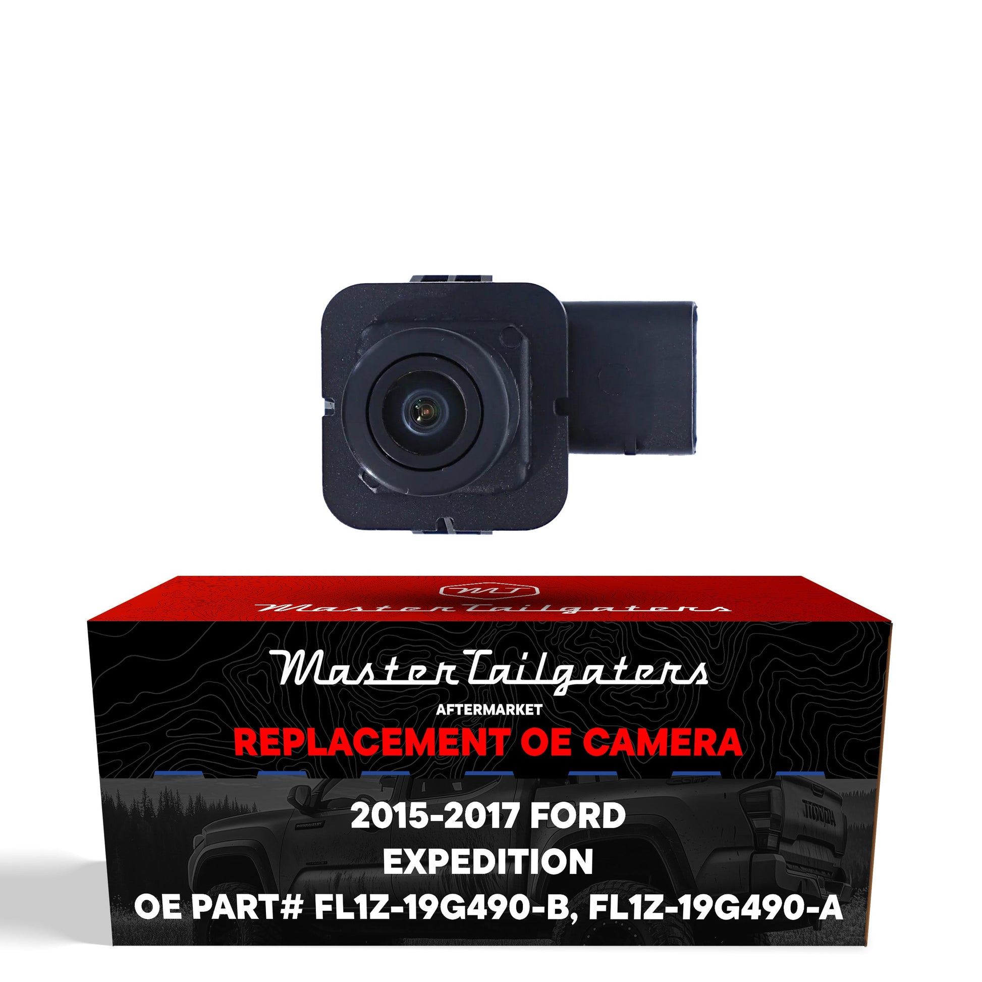 Backup camera OEM Master Tailgaters for Ford Expedition 2015-2017 black plastic housing lens on Tampa Home & Garden Store